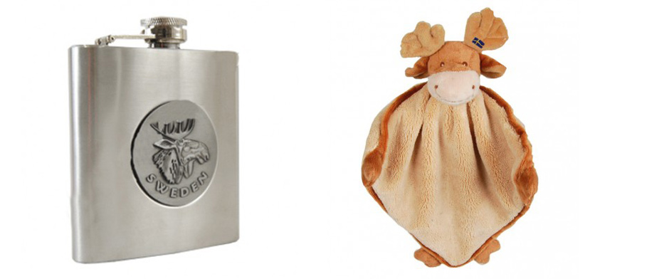 Älgar, älgtröjor, älgsnuttefiltar, älgservetter